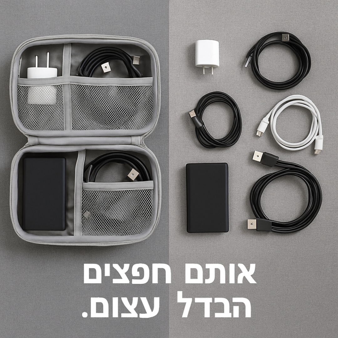 תיק ארגונית מהפכני לכבלים ומטענים