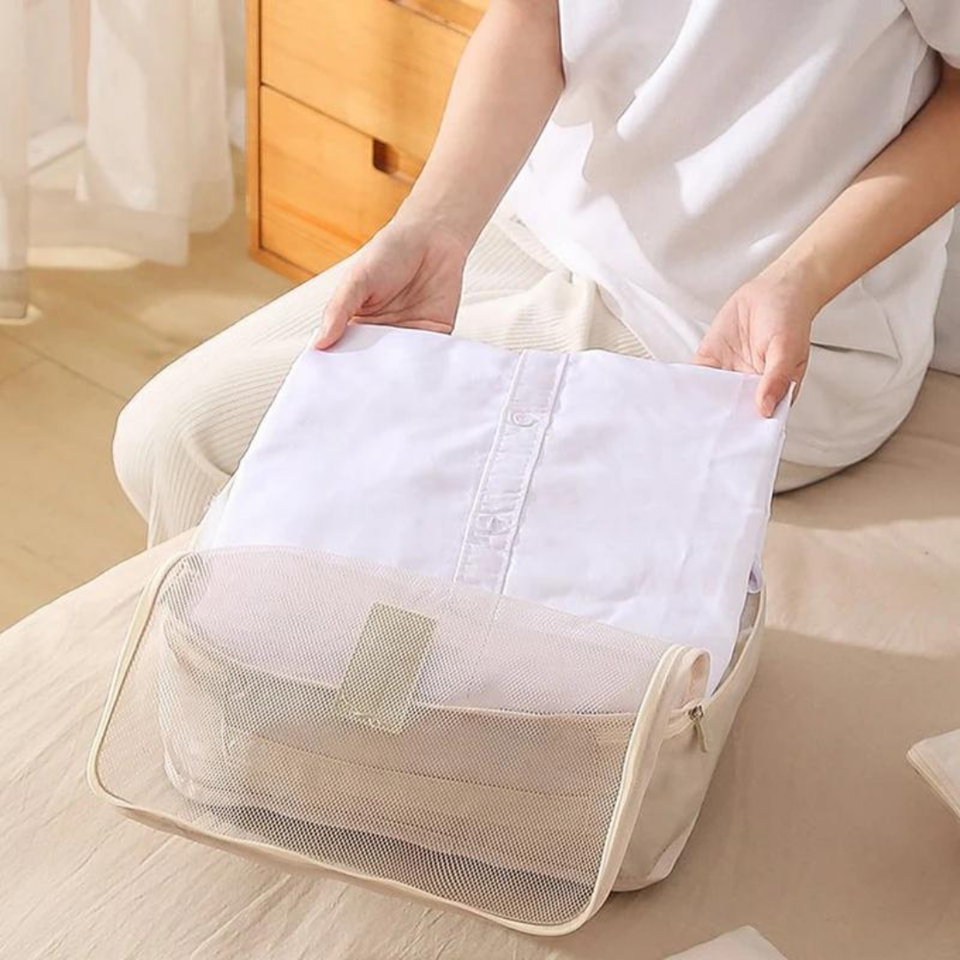 סט יוקרתי לארגון וסידור המזוודה