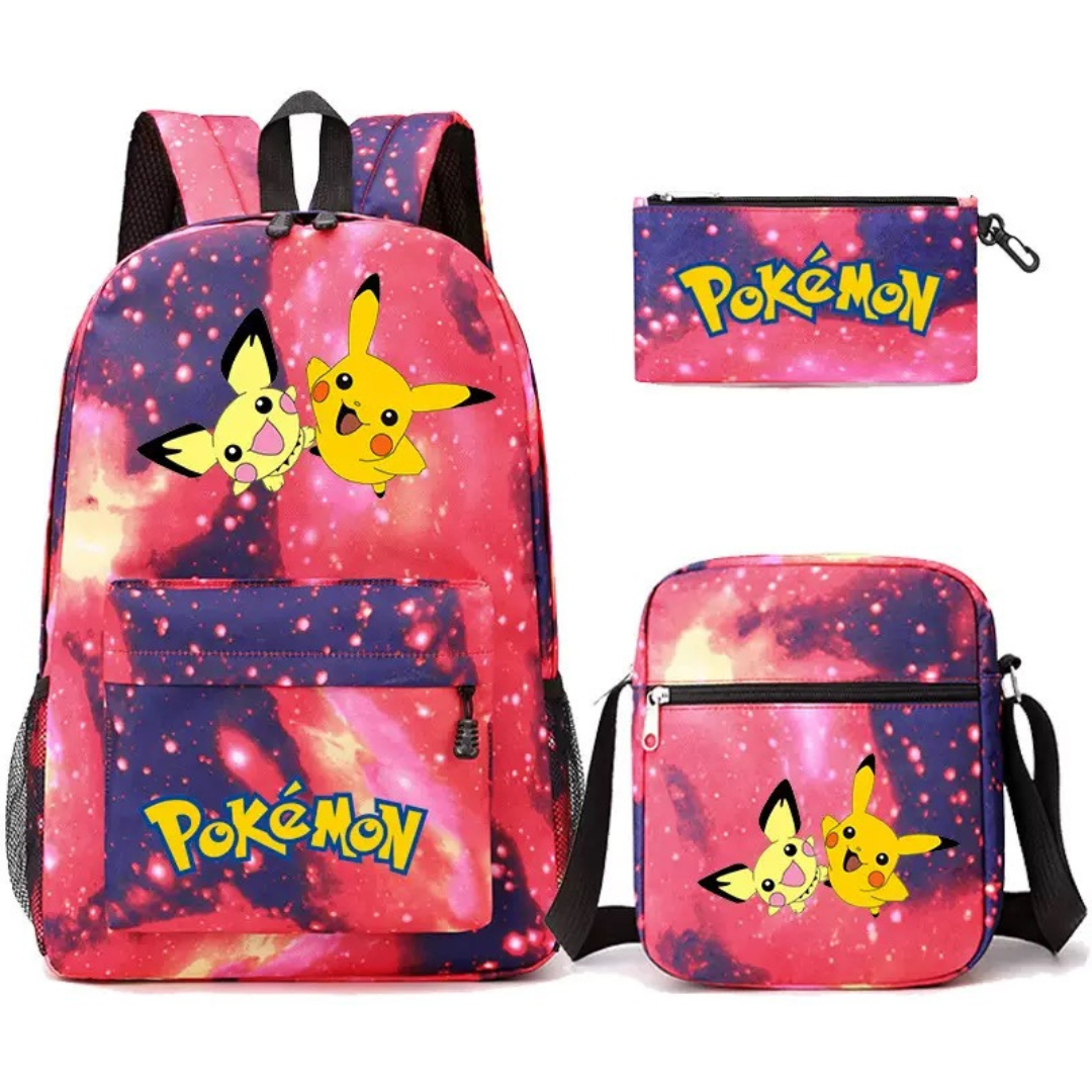 סט בית ספר 3 ב-1 בעיצוב Pokémon