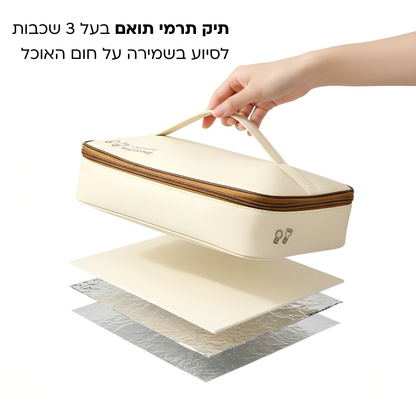 FitLunch - קופסת אוכל מלבנית נירוסטה שומרת חום