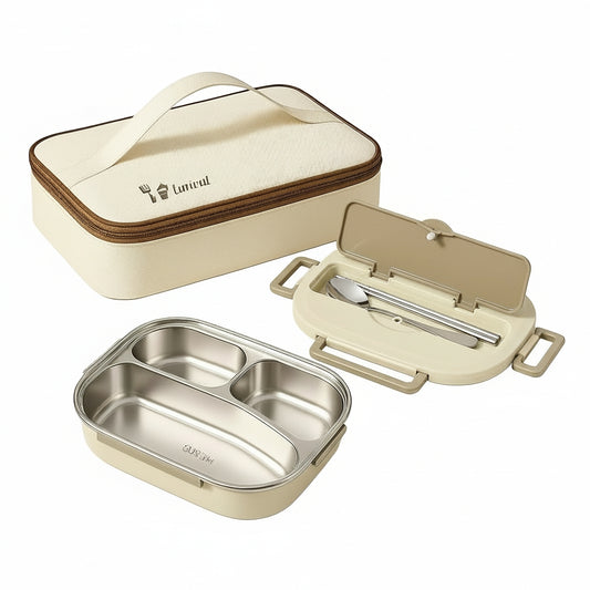 FitLunch - קופסת אוכל מלבנית נירוסטה שומרת חום